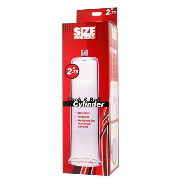 XL Cock & Ball Penis Pump Cylinder 2.75 Inch X 11 Inch Clear
