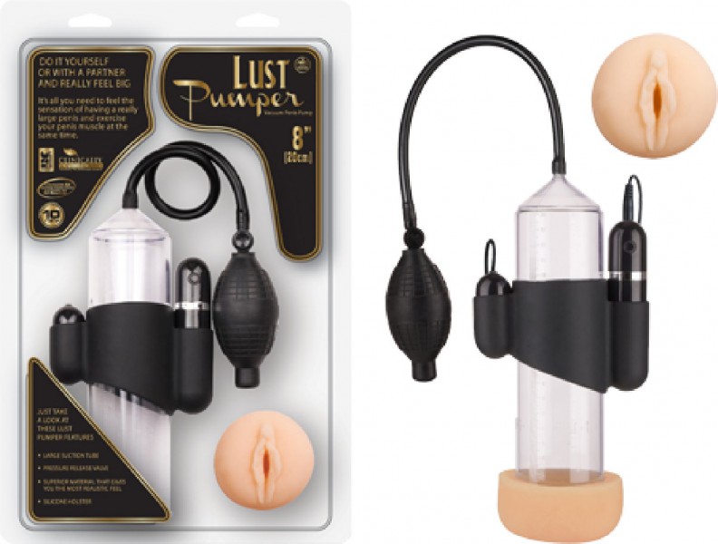 Lust Pumper 8" Vibrating Pump W/ Gauge