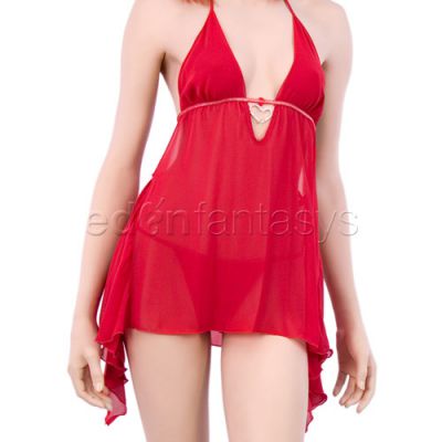 Big hearted babydoll with g string