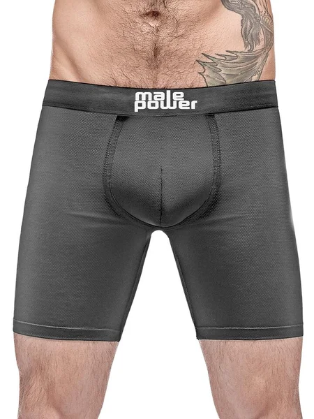 Male Power Black Stretch Long Boxer Shorts — image 13 of 13