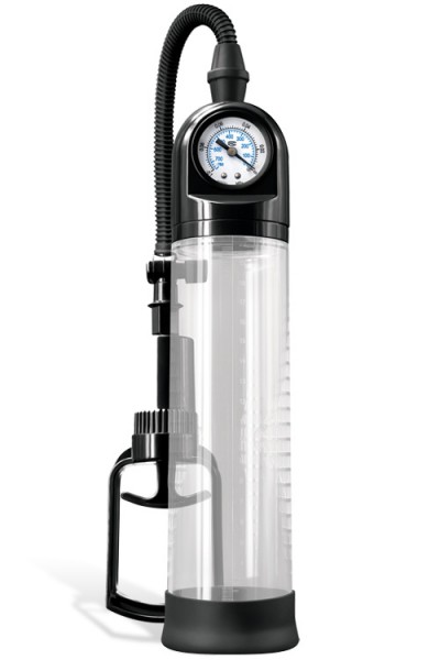 nsnovelties 8" Penis Pump with Pressure Gauge & Trigger Handle