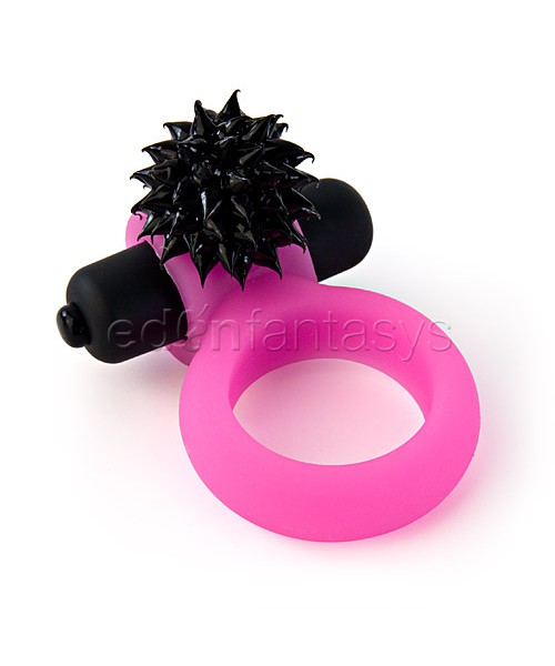 Spiked silicone vibrating cock ring