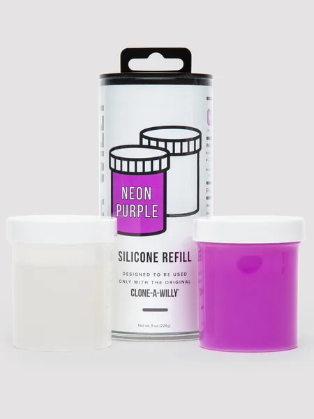 Clone-A-Willy Neon Purple Silicone Refill — image 3 of 3