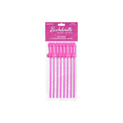 Bachelorette Party Favours Bendable Pecker Straws 8 pack