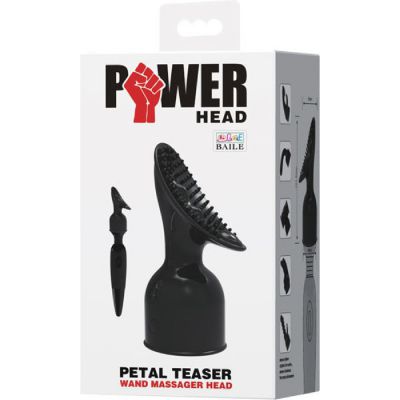 Petal Teaser Wand Massager Head Black