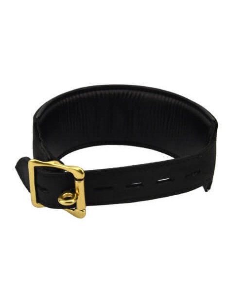 Bound Noir Nubuck Leather Collar with O Ring — image 4 of 18