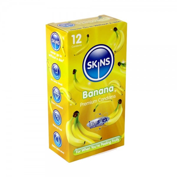 Skins Banana Flavoured Condoms - 12 Pack