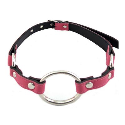 Harmony Pink Leather O Ring Gag