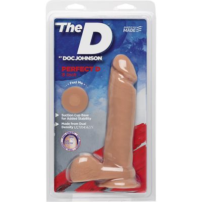 The D Ultraskyn Perfect D 8 Dong with Suction Cup Vanilla