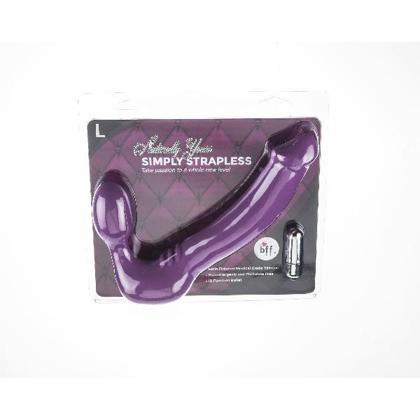 Strapless Strap On Vibrating Silicone L - Purple