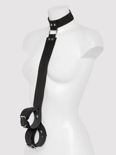 DOMINIX Deluxe Leather Collar and Wrist Restraint Harness — image 13 of 13