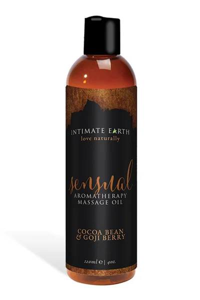 Intimate Earth Aromatherapy Massage Oil - Cocoa Bean & Goji Berry (120ml) — image 2 of 2
