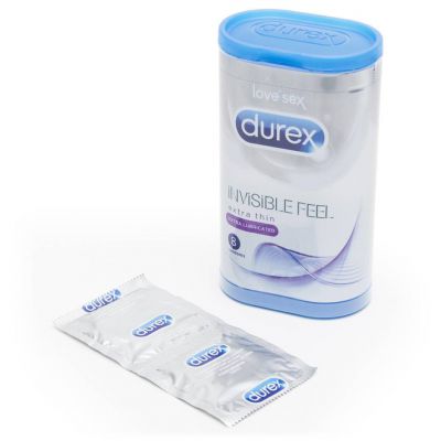 Durex Invisible Extra Thin Extra Lubricated Condoms 8 Pack