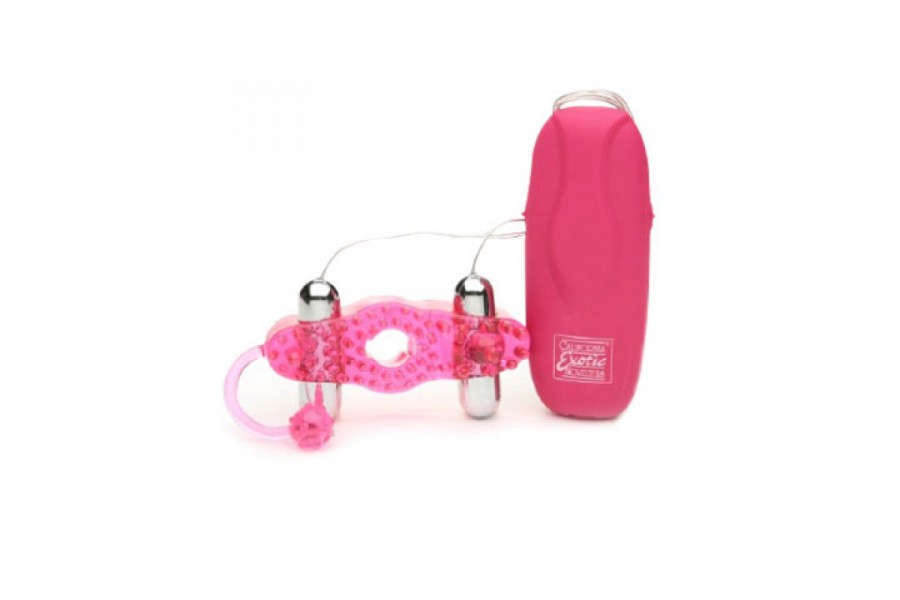 Triple Blaster Pleasure Ring with Dual Bullets