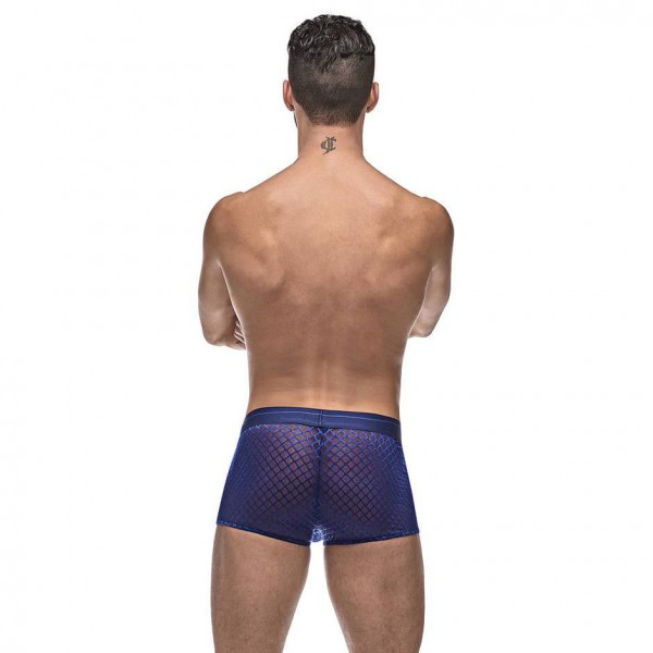 Male Power Blue Diamond Mesh Boxer Shorts