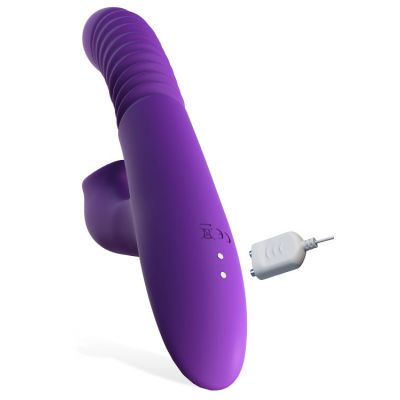 Pipedream Thrusting 9 5 Rabbit Vibrator With Heat Function Petal Stimulator