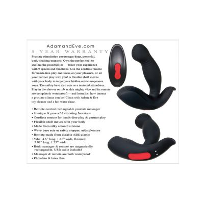 Adam Eve Adam s Prostate Massager w Remote
