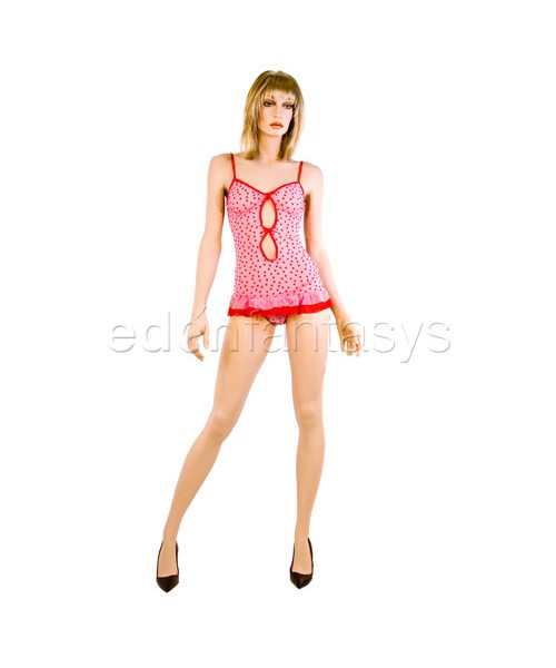 Flocked heart mini dress