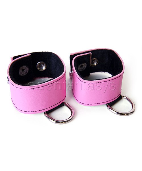 Blush wrist cuffs