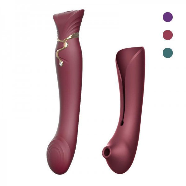 QUEEN SET By Zalo G-spot PulseWave Vibrator with Suction Sleeve