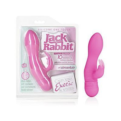 CalExotics Rabbit Silicone Jack Rabbit One Touch Pink