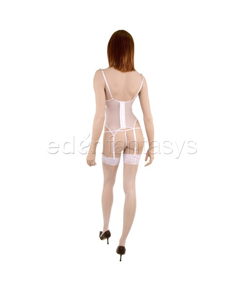 Iridescence bustier with thong