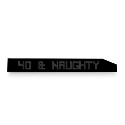 40 Naughty Diamante Sash Black