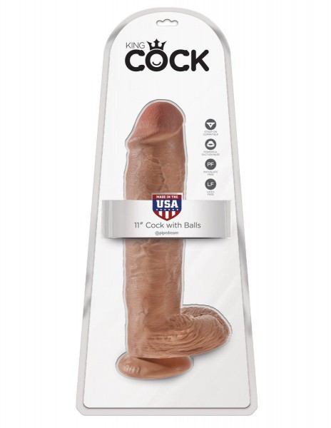 King Cock - 11 in. Cock With Balls