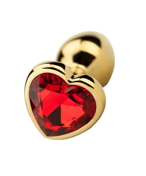 Precious Metals Heart Shaped Butt Plug-Gold