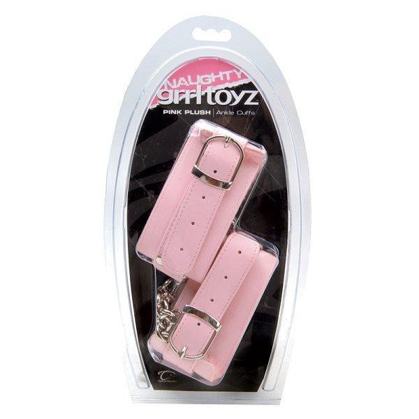 Pink plush ankle cuffs