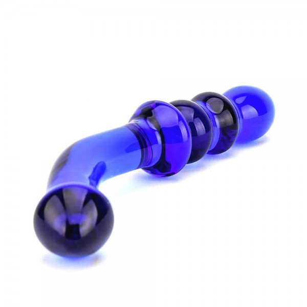 Spectrum Ribbed G-Spot Glass Dildo — image 6 of 25