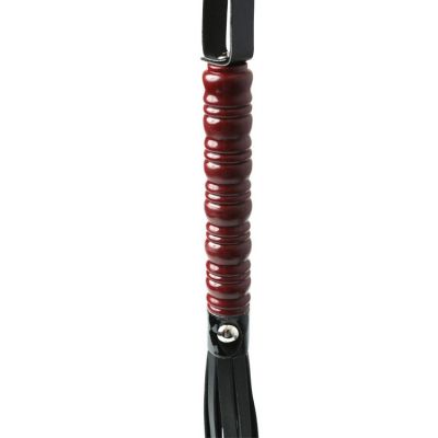Sex Mischief Vegan Leather 30 Flogger with Wooden Handle