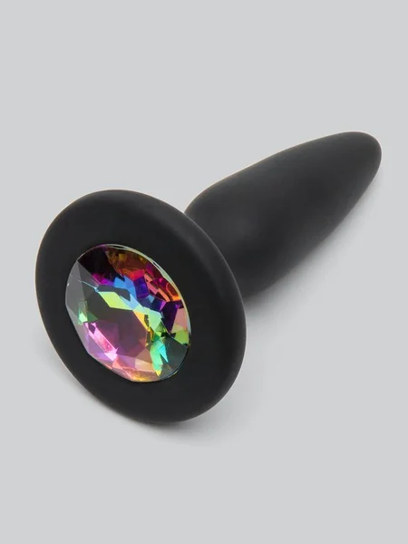 Glams Silicone Mini Butt Plug with Rainbow Crystal 3 Inch — image 16 of 16