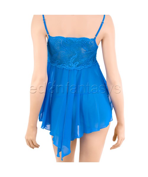 Turquoise chiffon babydoll set