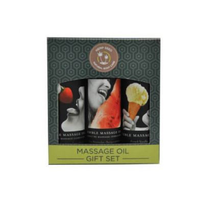 Earthly Body Edible Massage Oil Gift Set Box