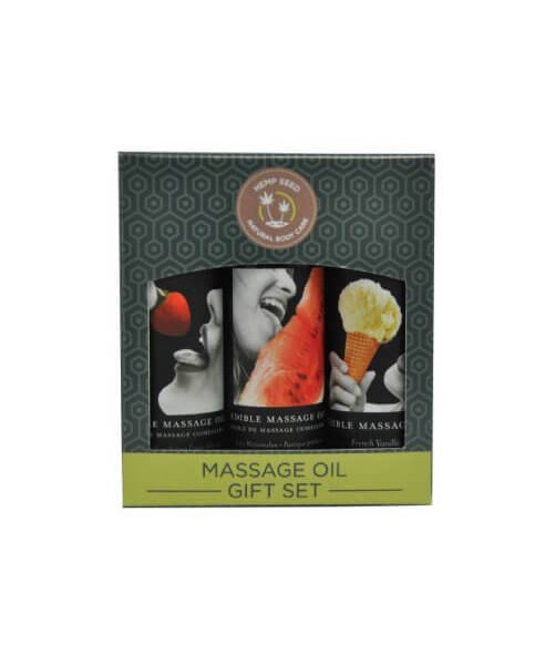 Earthly Body Edible Massage Oil Gift Set Box