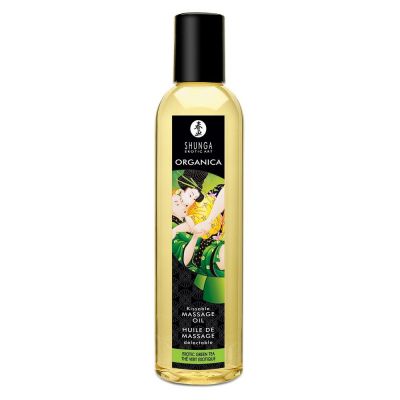 Shunga Erotic Massage Oil Green Tea