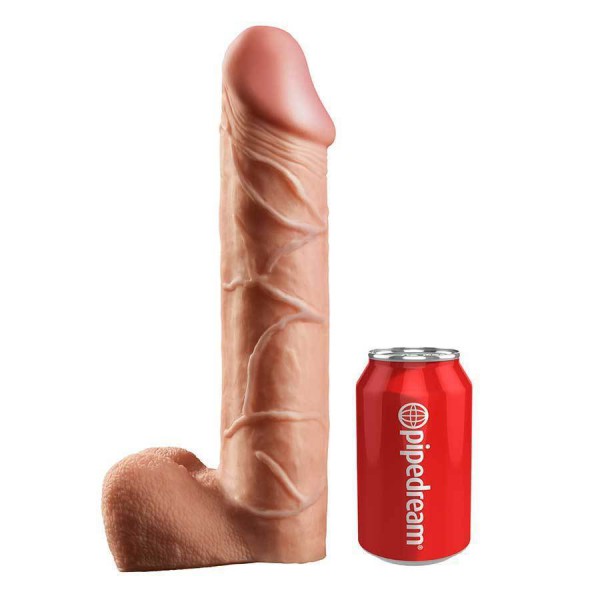 King Cock Tan Strap On Penis Extension Sleeve 12" Cock Sheath