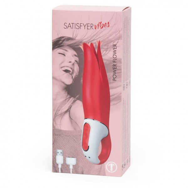 Satisfyer Power Flower 7.4" Silicone Clitoral Vibrator