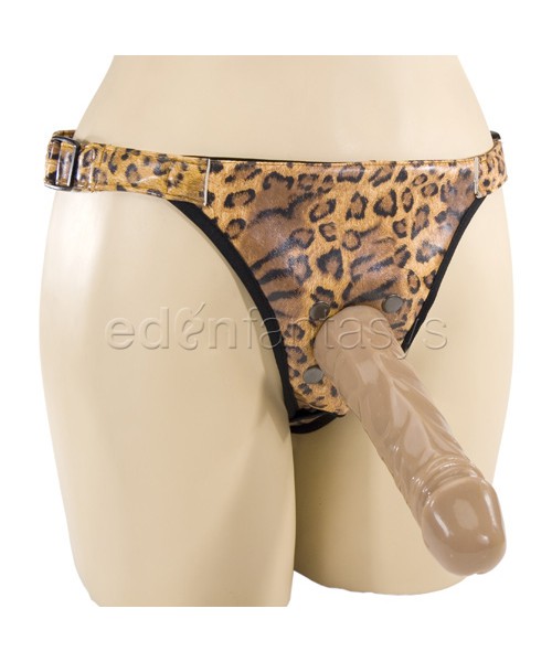 Jel-Lee realistic snap and lock strap-on