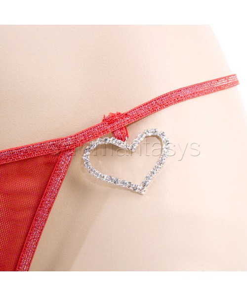 Big hearted speckled g-string