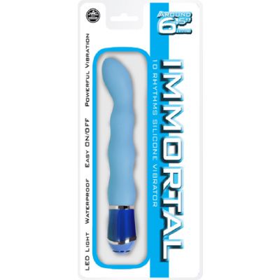 10 Rhythms Silicone Vibrator 6 5 Blue
