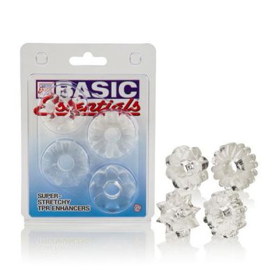 Basic Essentials Set of 4 Rings Clear