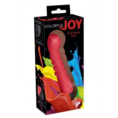 Colourful Joy Red Ripple Silicone Vibe