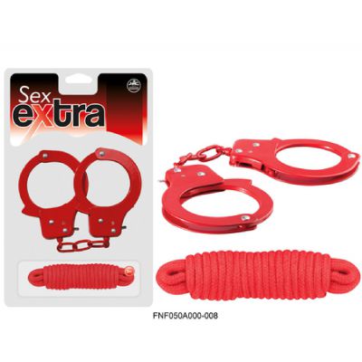 Sex Extra Metal Cuffs Love Rope Kit Set