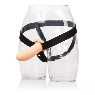 Hollow PPA Silicone Probe with Jock Strap White