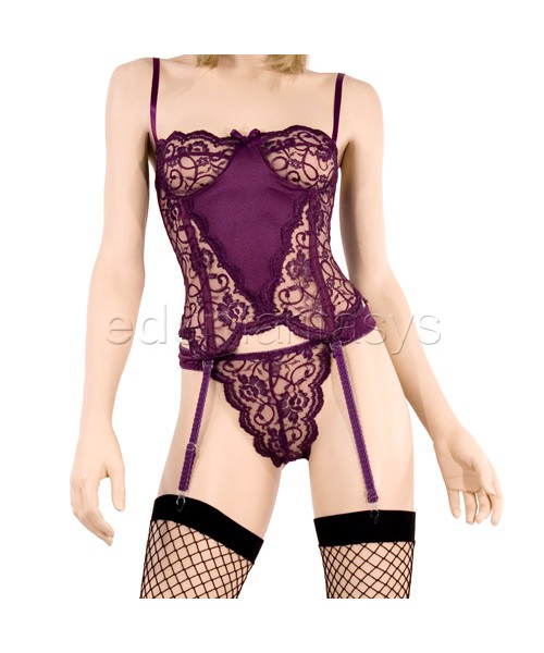 Rose vine lace bustier