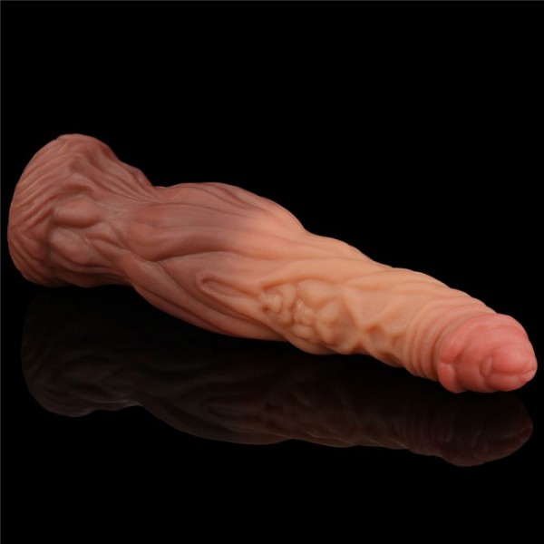 Nature Cock - 9.5 Inch Dual Layer Silicone Dildo with Bulge