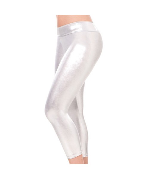 Silver metallic leggings