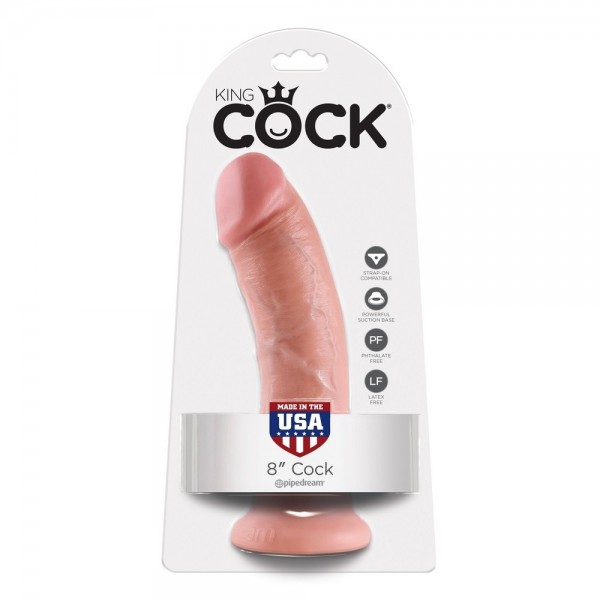 King Cock 8 Inch Realistic Dildo with Suction Cup